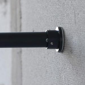 imageSpring Tension Curtain Rod for Windows 80 to 120 Inch 1inch Diameter Premium Room Divider Curtain Rod Extra Long Heavy Duty Perfect for Closets Temporary Spaces Strong and Sturdy Black