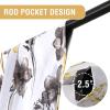 imageHVERSAILTEX 100 Blackout Curtain for Bathroom Windows  Adjustable Tie Up Shade Balloon Valance Blind for KitchenLiving Room Rod Pocket Panel 42 inches W x 63 inches LDove GrayCattleya in GreyYellow