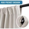 imageHVERSAILTEX 100 Blackout Curtain for Bathroom Windows  Adjustable Tie Up Shade Balloon Valance Blind for KitchenLiving Room Rod Pocket Panel 42 inches W x 63 inches LDove GrayPumice Stone