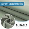 imageHVERSAILTEX 100 Blackout Curtain for Bathroom Windows  Adjustable Tie Up Shade Balloon Valance Blind for KitchenLiving Room Rod Pocket Panel 42 inches W x 63 inches LDove GrayLight Sage