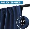 imageHVERSAILTEX 100 Blackout Curtain for Bathroom Windows  Adjustable Tie Up Shade Balloon Valance Blind for KitchenLiving Room Rod Pocket Panel 42 inches W x 63 inches LDove GrayNavy