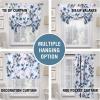 imageHVERSAILTEX 100 Blackout Curtain for Bathroom Windows  Adjustable Tie Up Shade Balloon Valance Blind for KitchenLiving Room Rod Pocket Panel 42 inches W x 63 inches LDove GrayCattleya in GreyBlue