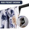 imageHVERSAILTEX 100 Blackout Curtain for Bathroom Windows  Adjustable Tie Up Shade Balloon Valance Blind for KitchenLiving Room Rod Pocket Panel 42 inches W x 63 inches LDove GrayCattleya in NavyTaupe