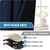 imageHVERSAILTEX 100 Blackout Curtain for Bathroom Windows  Adjustable Tie Up Shade Balloon Valance Blind for KitchenLiving Room Rod Pocket Panel 42 inches W x 63 inches LDove GrayNavy