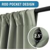 imageHVERSAILTEX 100 Blackout Curtain for Bathroom Windows  Adjustable Tie Up Shade Balloon Valance Blind for KitchenLiving Room Rod Pocket Panel 42 inches W x 63 inches LDove GrayLight Sage