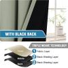imageHVERSAILTEX 100 Blackout Curtain for Bathroom Windows  Adjustable Tie Up Shade Balloon Valance Blind for KitchenLiving Room Rod Pocket Panel 42 inches W x 63 inches LDove GrayLight Sage
