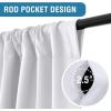imageHVERSAILTEX 100 Blackout Curtain for Bathroom Windows  Adjustable Tie Up Shade Balloon Valance Blind for KitchenLiving Room Rod Pocket Panel 42 inches W x 63 inches LDove GrayGreyish White