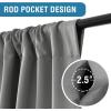 imageHVERSAILTEX 100 Blackout Curtain for Bathroom Windows  Adjustable Tie Up Shade Balloon Valance Blind for KitchenLiving Room Rod Pocket Panel 42 inches W x 63 inches LDove GrayDove Gray