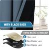 imageHVERSAILTEX 100 Blackout Curtain for Bathroom Windows  Adjustable Tie Up Shade Balloon Valance Blind for KitchenLiving Room Rod Pocket Panel 42 inches W x 63 inches LDove GrayStone Blue