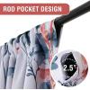 imageHVERSAILTEX 100 Blackout Curtain for Bathroom Windows  Adjustable Tie Up Shade Balloon Valance Blind for KitchenLiving Room Rod Pocket Panel 42 inches W x 63 inches LDove GrayCattleya in Stone BlueCoral