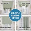 imageHVERSAILTEX 100 Blackout Curtain for Bathroom Windows  Adjustable Tie Up Shade Balloon Valance Blind for KitchenLiving Room Rod Pocket Panel 42 inches W x 63 inches LDove GrayLight Sage