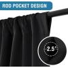 imageHVERSAILTEX 100 Blackout Curtain for Bathroom Windows  Adjustable Tie Up Shade Balloon Valance Blind for KitchenLiving Room Rod Pocket Panel 42 inches W x 63 inches LDove GrayJet Black