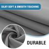 imageHVERSAILTEX 100 Blackout Curtain for Bathroom Windows  Adjustable Tie Up Shade Balloon Valance Blind for KitchenLiving Room Rod Pocket Panel 42 inches W x 63 inches LDove GrayDove Gray