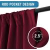 imageHVERSAILTEX 100 Blackout Curtain for Bathroom Windows  Adjustable Tie Up Shade Balloon Valance Blind for KitchenLiving Room Rod Pocket Panel 42 inches W x 63 inches LDove GrayWineBurgundy