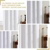 imageHVERSAILTEX 100 Blackout Curtains 84 Inches Long Full Light Blocking Curtain Draperies with Soft White Coating for Bedroom Living Room Thermal Insulated Window Treatment Set of 2 Panels WhiteWhite