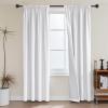 imageHVERSAILTEX 100 Blackout Curtains 84 Inches Long Full Light Blocking Curtain Draperies with Soft White Coating for Bedroom Living Room Thermal Insulated Window Treatment Set of 2 Panels WhiteWhite