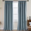 imageHVERSAILTEX 100 Blackout Curtains 84 Inches Long Full Light Blocking Curtain Draperies with Soft White Coating for Bedroom Living Room Thermal Insulated Window Treatment Set of 2 Panels WhiteStone Blue