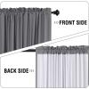 imageHVERSAILTEX 100 Blackout Curtains 84 Inches Long Full Light Blocking Curtain Draperies with Soft White Coating for Bedroom Living Room Thermal Insulated Window Treatment Set of 2 Panels WhiteGrey