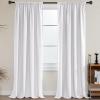 imageHVERSAILTEX 100 Blackout Curtains 84 Inches Long Full Light Blocking Curtain Draperies with Soft White Coating for Bedroom Living Room Thermal Insulated Window Treatment Set of 2 Panels WhiteWhite