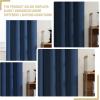 imageHVERSAILTEX 100 Blackout Curtains 84 Inches Long Full Light Blocking Curtain Draperies with Soft White Coating for Bedroom Living Room Thermal Insulated Window Treatment Set of 2 Panels WhiteNavy