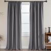imageHVERSAILTEX 100 Blackout Curtains 84 Inches Long Full Light Blocking Curtain Draperies with Soft White Coating for Bedroom Living Room Thermal Insulated Window Treatment Set of 2 Panels WhiteGrey