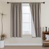 imageHVERSAILTEX 100 Blackout Curtains 84 Inches Long Full Light Blocking Curtain Draperies with Soft White Coating for Bedroom Living Room Thermal Insulated Window Treatment Set of 2 Panels WhiteTaupe