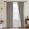 imageHVERSAILTEX 100 Blackout Curtains 84 Inches Long Full Light Blocking Curtain Draperies with Soft White Coating for Bedroom Living Room Thermal Insulated Window Treatment Set of 2 Panels WhiteTaupe