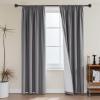 imageHVERSAILTEX 100 Blackout Curtains 84 Inches Long Full Light Blocking Curtain Draperies with Soft White Coating for Bedroom Living Room Thermal Insulated Window Treatment Set of 2 Panels WhiteGrey