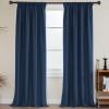 imageHVERSAILTEX 100 Blackout Curtains 84 Inches Long Full Light Blocking Curtain Draperies with Soft White Coating for Bedroom Living Room Thermal Insulated Window Treatment Set of 2 Panels WhiteNavy