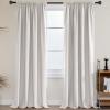 imageHVERSAILTEX 100 Blackout Curtains 84 Inches Long Full Light Blocking Curtain Draperies with Soft White Coating for Bedroom Living Room Thermal Insulated Window Treatment Set of 2 Panels WhiteNatural