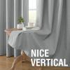 imageHVERSAILTEX 100 Blackout Curtains Linen Textured Chenille Curtains Thermal Insulated Curtain 84 Inches Long with White Flocking Coating Back 2 Panels Heathered IvoryNot SolidHeathered Dove Gray