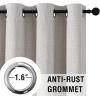 imageHVERSAILTEX 100 Blackout Curtains Linen Textured Chenille Curtains Thermal Insulated Curtain 84 Inches Long with White Flocking Coating Back 2 Panels Heathered IvoryNot SolidHeathered Cloud