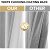 imageHVERSAILTEX 100 Blackout Curtains Linen Textured Chenille Curtains Thermal Insulated Curtain 84 Inches Long with White Flocking Coating Back 2 Panels Heathered IvoryNot SolidHeathered Glacier Gray