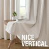 imageHVERSAILTEX 100 Blackout Curtains Linen Textured Chenille Curtains Thermal Insulated Curtain 84 Inches Long with White Flocking Coating Back 2 Panels Heathered IvoryNot SolidHeathered Natural