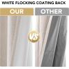 imageHVERSAILTEX 100 Blackout Curtains Linen Textured Chenille Curtains Thermal Insulated Curtain 84 Inches Long with White Flocking Coating Back 2 Panels Heathered IvoryNot SolidHeathered Natural