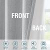 imageHVERSAILTEX 100 Blackout Curtains Linen Textured Chenille Curtains Thermal Insulated Curtain 84 Inches Long with White Flocking Coating Back 2 Panels Heathered IvoryNot SolidHeathered Glacier Gray