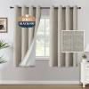 imageHVERSAILTEX 100 Blackout Curtains Linen Textured Chenille Curtains Thermal Insulated Curtain 84 Inches Long with White Flocking Coating Back 2 Panels Heathered IvoryNot SolidHeathered Stone