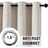 imageHVERSAILTEX 100 Blackout Curtains Linen Textured Chenille Curtains Thermal Insulated Curtain 84 Inches Long with White Flocking Coating Back 2 Panels Heathered IvoryNot SolidHeathered Natural