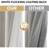 imageHVERSAILTEX 100 Blackout Curtains Linen Textured Chenille Curtains Thermal Insulated Curtain 84 Inches Long with White Flocking Coating Back 2 Panels Heathered IvoryNot SolidHeathered Cloud