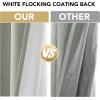 imageHVERSAILTEX 100 Blackout Curtains Linen Textured Chenille Curtains Thermal Insulated Curtain 84 Inches Long with White Flocking Coating Back 2 Panels Heathered IvoryNot SolidHeathered Sage
