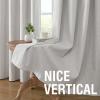 imageHVERSAILTEX 100 Blackout Curtains Linen Textured Chenille Curtains Thermal Insulated Curtain 84 Inches Long with White Flocking Coating Back 2 Panels Heathered IvoryNot SolidHeathered Cloud