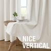 imageHVERSAILTEX 100 Blackout Curtains Linen Textured Chenille Curtains Thermal Insulated Curtain 84 Inches Long with White Flocking Coating Back 2 Panels Heathered IvoryNot SolidHeathered Ivory
