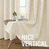 imageHVERSAILTEX 100 Blackout Curtains Linen Textured Chenille Curtains Thermal Insulated Curtain 84 Inches Long with White Flocking Coating Back 2 Panels Heathered IvoryNot SolidHeathered Bleached Sand