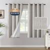 imageHVERSAILTEX 100 Blackout Curtains Linen Textured Chenille Curtains Thermal Insulated Curtain 84 Inches Long with White Flocking Coating Back 2 Panels Heathered IvoryNot SolidHeathered Cloud