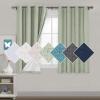 imageHVERSAILTEX 100 Blackout Curtains for Bedroom 84 Inches Long Grommet Linen Face Full Light Blocking Curtain Drapes for Living Room Thermal Linen Look Curtains 2 Panels Set 52quot W x 84quot L NavySage