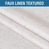 imageHVERSAILTEX 100 Blackout Curtains for Bedroom 84 Inches Long Grommet Linen Face Full Light Blocking Curtain Drapes for Living Room Thermal Linen Look Curtains 2 Panels Set 52quot W x 84quot L NavyIvory