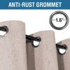 imageHVERSAILTEX 100 Blackout Curtains for Bedroom 84 Inches Long Grommet Linen Face Full Light Blocking Curtain Drapes for Living Room Thermal Linen Look Curtains 2 Panels Set 52quot W x 84quot L NavyNatural