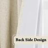 imageHVERSAILTEX 100 Blackout Curtains for Bedroom 84 Inches Long Grommet Linen Face Full Light Blocking Curtain Drapes for Living Room Thermal Linen Look Curtains 2 Panels Set 52quot W x 84quot L NavyBleached Sand
