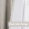 imageHVERSAILTEX 100 Blackout Curtains for Bedroom 84 Inches Long Grommet Linen Face Full Light Blocking Curtain Drapes for Living Room Thermal Linen Look Curtains 2 Panels Set 52quot W x 84quot L NavyStone