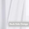 imageHVERSAILTEX 100 Blackout Curtains for Bedroom 84 Inches Long Grommet Linen Face Full Light Blocking Curtain Drapes for Living Room Thermal Linen Look Curtains 2 Panels Set 52quot W x 84quot L NavyPure White